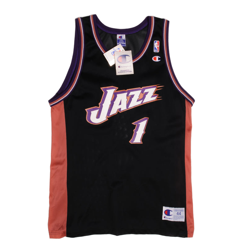 Vintage Champion Nba Utah Jazz Jersey 1990S Size Large 44 Deadstock With Tags