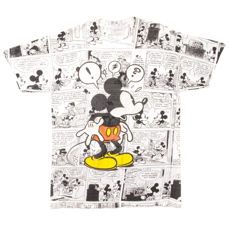 Vintage Disney Mickey Mouse Comic Book Tee Shirt Size Large Made In USA.