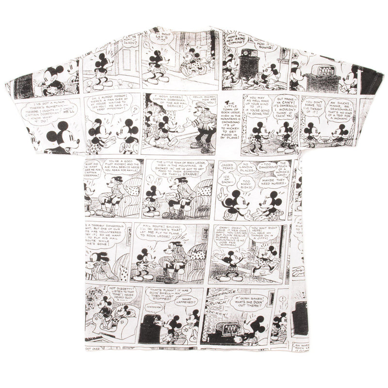 VINTAGE ALL OVER PRINT DISNEY MICKEY MOUSE TEE SHIRT SIZE LARGE MADE IN USA