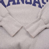 Vintage Reverse Weave Kansas University Champion Sweatshirt Hoodie 1990S Size Large Made In USA