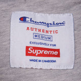 SUDADERA CON CAPUCHA Y LOGO DE SATIN CHAMPION X SUPREME SS17 TALLA MEDIANA