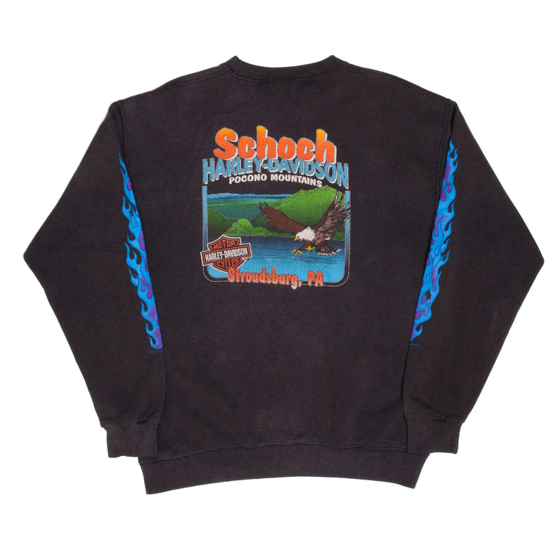 Vintage Harley Davidson Schoch Ponoco Mountain Stroudsburg, PA 1992 Sweatshirt Size Large Made In USA