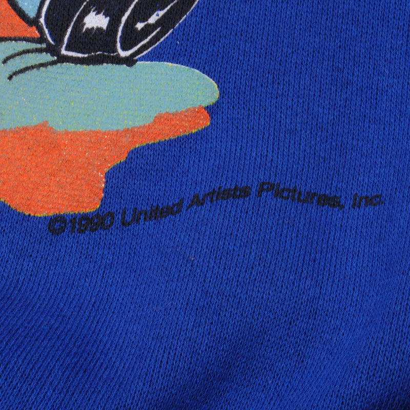Vintage Blue Pink Pather Without A Cause Cartoon Sweatshirt 1980S Size Large Made In USA