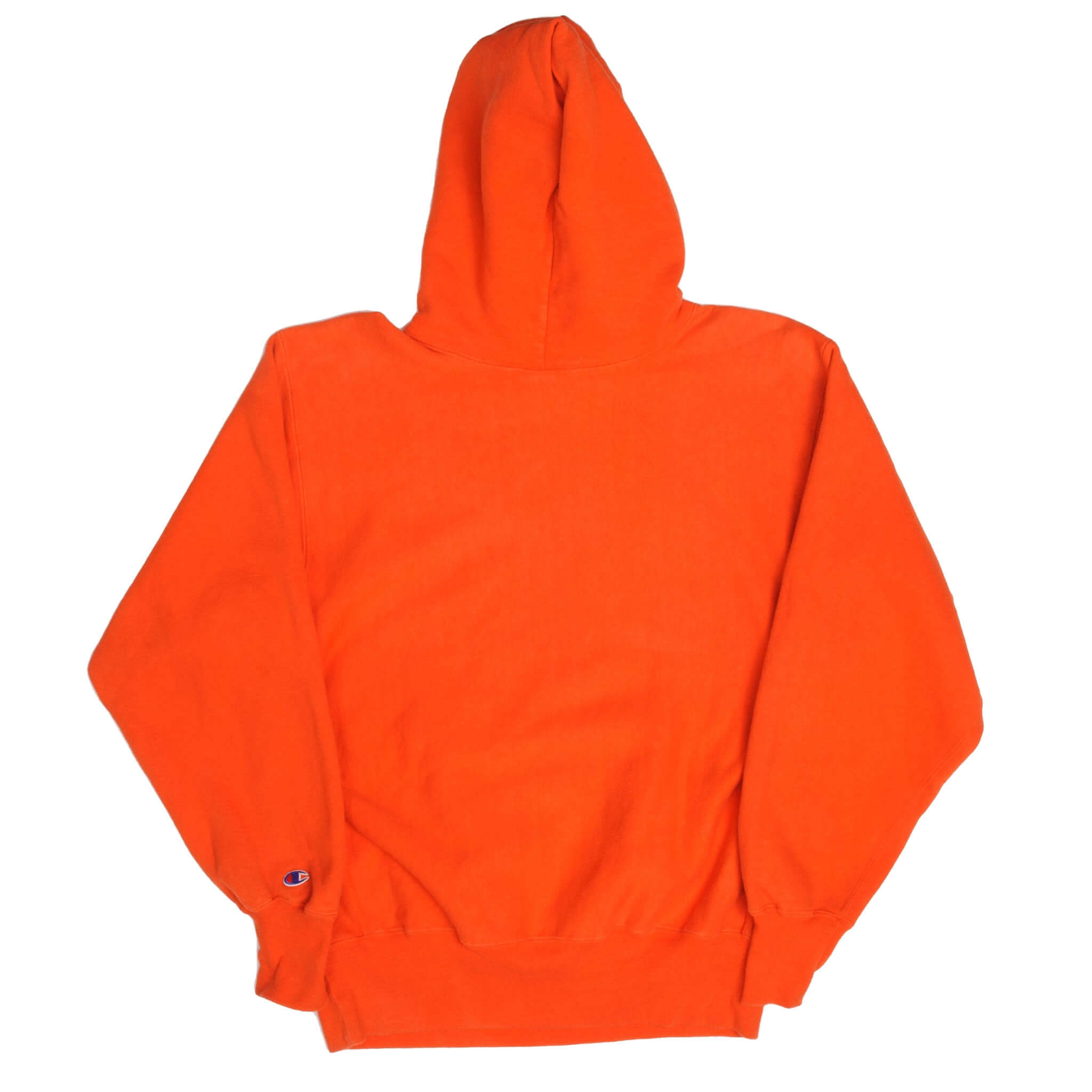 Vintage Orange Reverse Weave Champion Hoodie Sweatshirt 1990S Size XLarge Made In USA