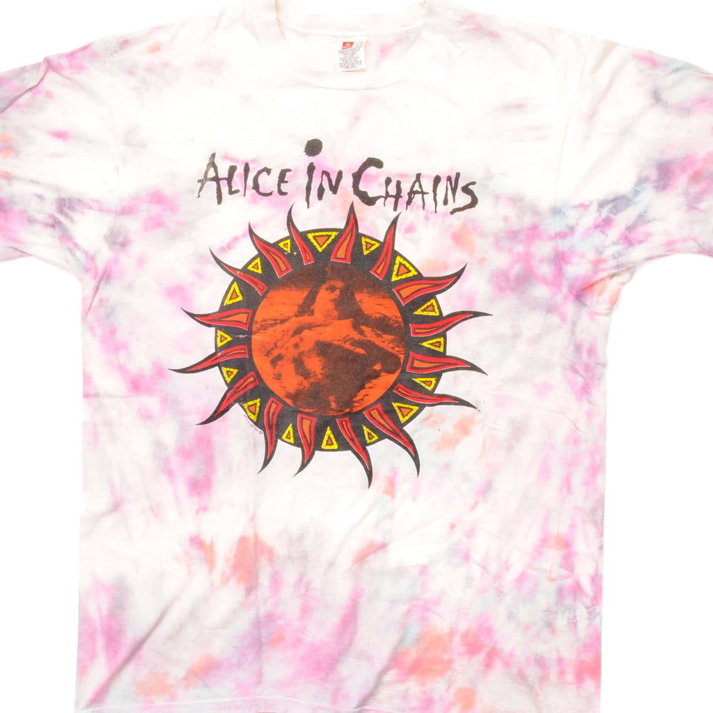 VINTAGE TIE-DYE ALICE IN CHAINS LOLLAPALOOZA TEE SHIRT 1994 SIZE LARGE