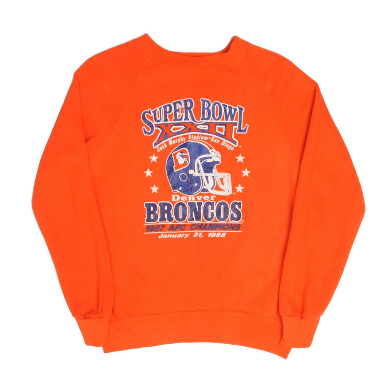 Vintage NFL Denver Broncos Super Bowl XXII 1988 Sweatshirt Size Medium Made Usa