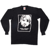 Vintage Kurt Cobain Long Sleeves Tee Shirt 1990s Size Medium Made In USA. black