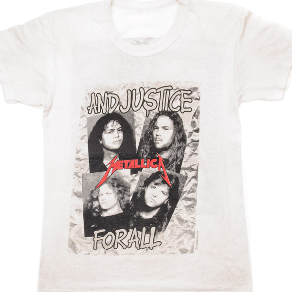 VINTAGE METALLICA AND JUSTICE FOR ALL TEE SHIRT 1988 SIZE SMALL