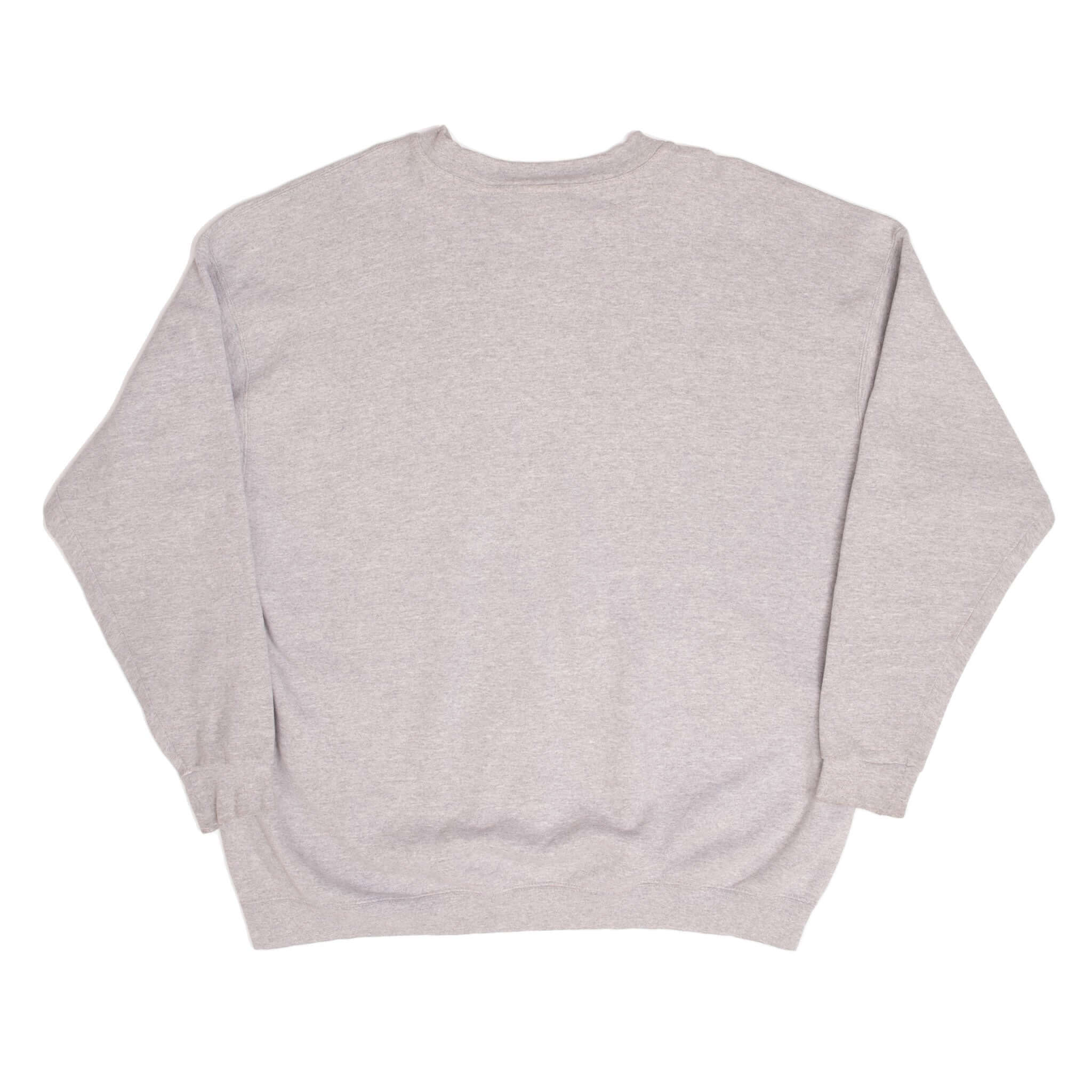 Vintage Grey Nike Swoosh Spellout Crewneck Sweatshirt 1990S Size 2XL Made In USA