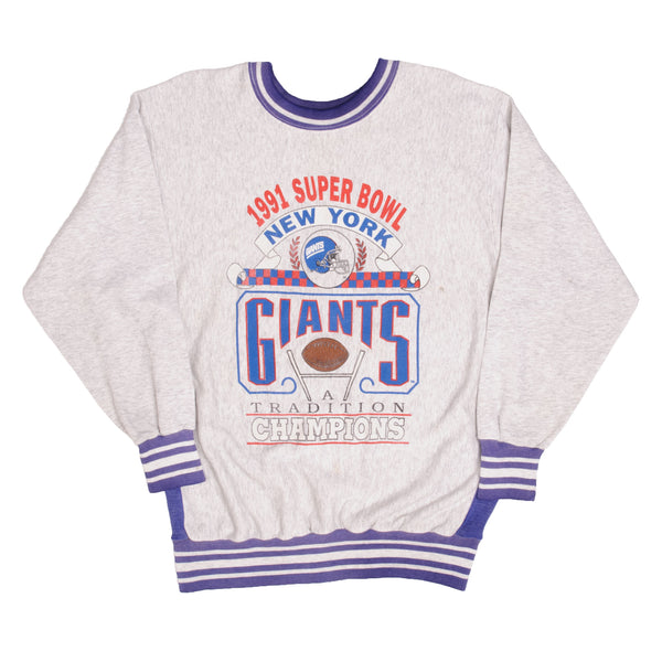 Vintage Nfl New York Giants Super Bowl 1991 Sweatshirt Size Large Made In USA