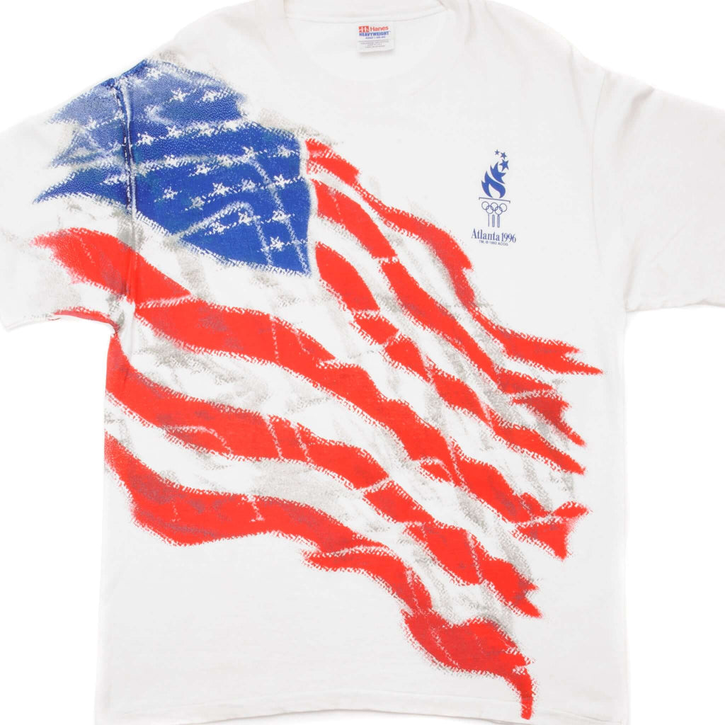 VINTAGE OLYMPIC GAMES ATLANTA 1996 TEE SHIRT 1992 SIZE LARGE MADE IN USA