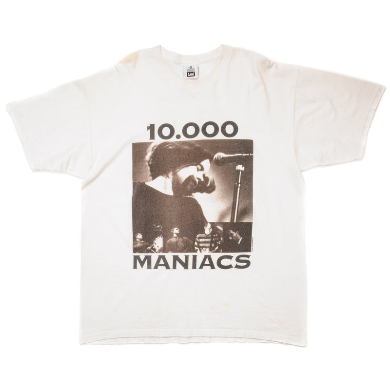 Vintage 10000 Maniacs Summer'93 Tee Shirt 1993 Size XL Made In USA. White