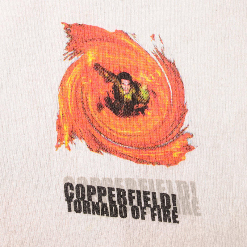 Vintage David Copperfield Tornado Of Fire Tee Shirt Size XL.