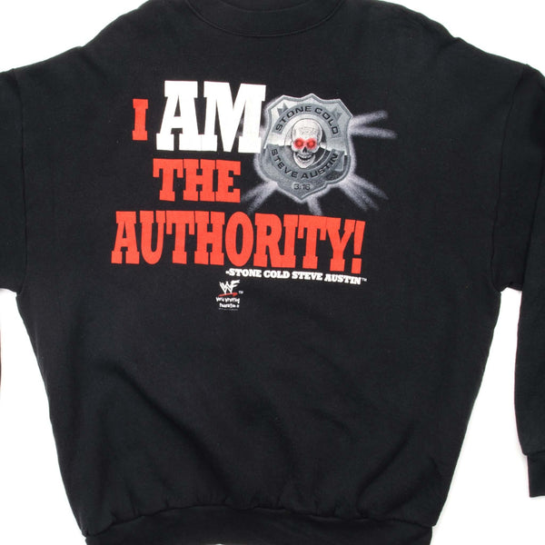 SUDADERA VINTAGE WWF STONE COLD STEVE AUSTIN TALLA XL FABRICADA EN EE. UU.