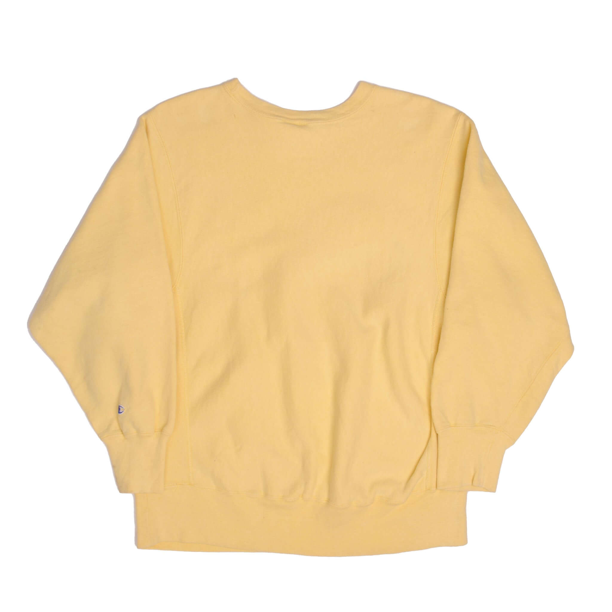 Vintage Yellow Reverse Weave Notre Dame University Champion Sweatshirt 1990S Size Large Made In USA