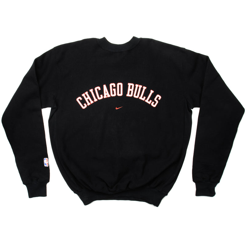 Vintage Nike NBA Chicago Bulls Sweatshirt 90'S Size 2XL Made In USA. BLACK