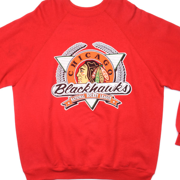 VINTAGE NHL CHICAGO BLACKHAWKS SWEATSHIRT 1991 SIZE XL MADE IN USA