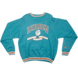 Vintage NFL Miami Dolphins Sweatshirt Size Large. Turquoise