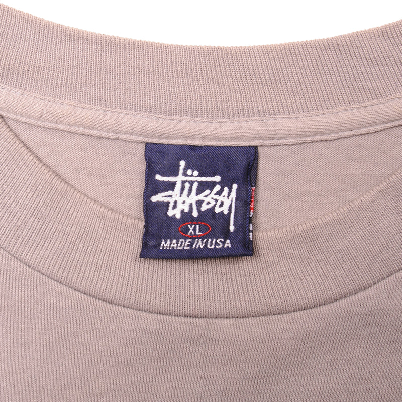 Vintage Stussy Tee Shirt Size Large Made In USA with single stitch sleeves.
