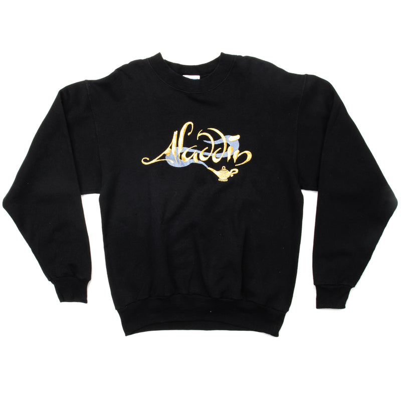 Vintage Disney Aladdin Sweatshirt Size Large Made In USA. BLACK