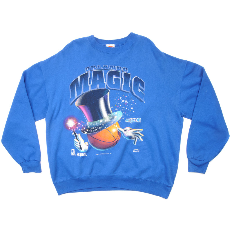 Vintage NBA Orlando Magic Sweatshirt 1994 Size XL Made In USA. BLUE