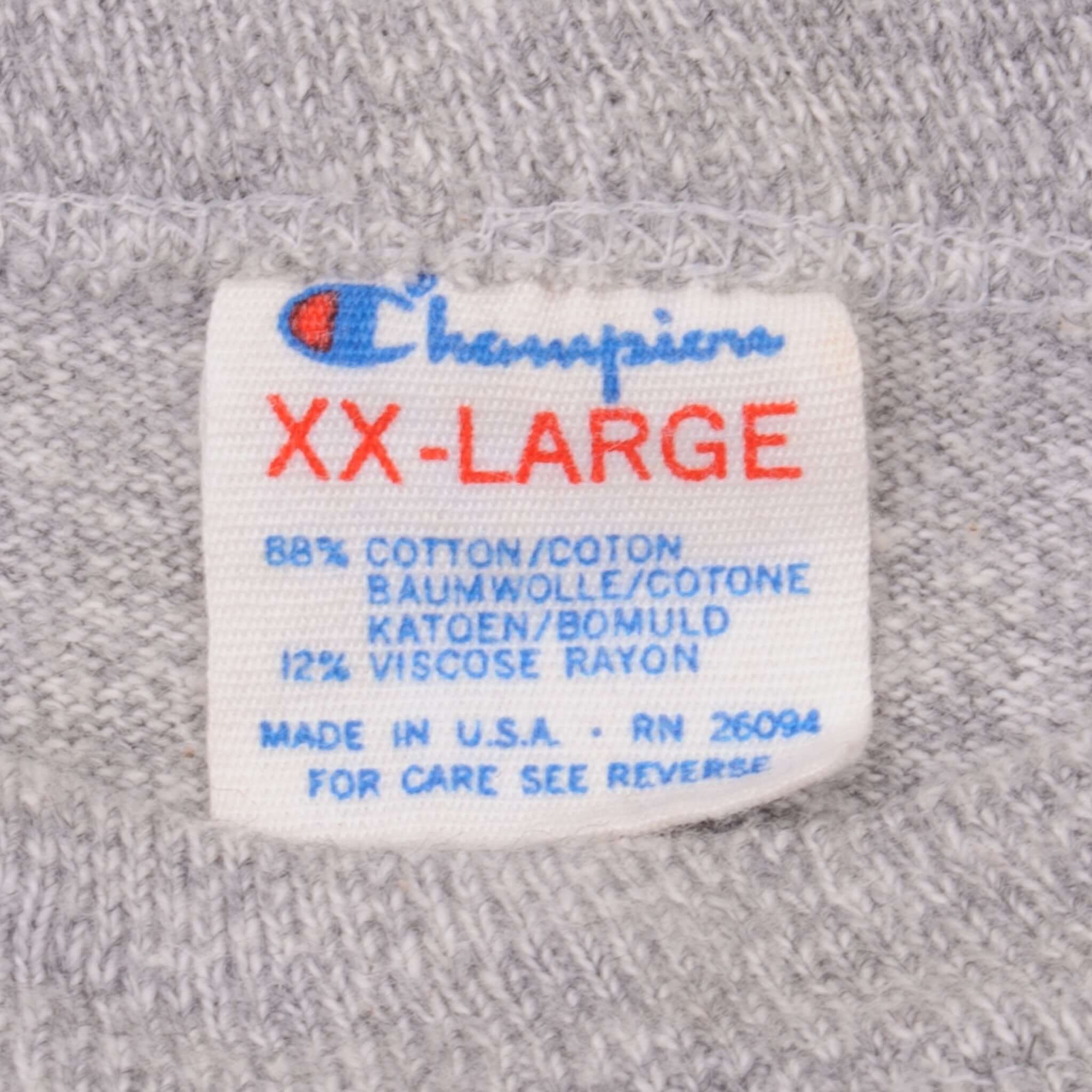 Vintage Champion Tee Shirt Early 1980S Size XL Made In USA