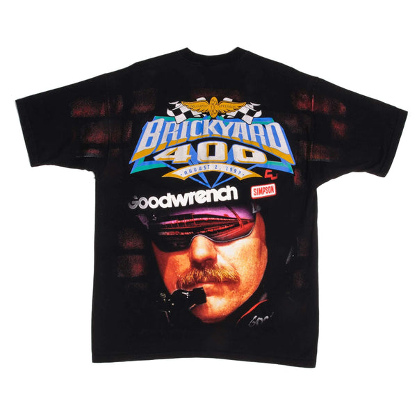 Vintage Nascar Dale Earnhardt Number 3 Brickyard 400 August 2, 1997 Tee Shirt Size XLarge With Single Stitch Sleeve Made In USA