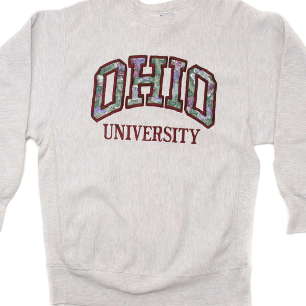 SUDADERA VINTAGE CHAMPION DE TEJIDO INVERSO DE LA UNIVERSIDAD DE OHIO, AÑOS 90, TALLA GRANDE, FABRICADA EN EE. UU.