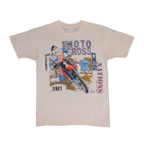 Vintage AMA Motocross Team Usa Nations Tour France 1987 Tee Shirt Size Medium With Single Stitch Sleeves