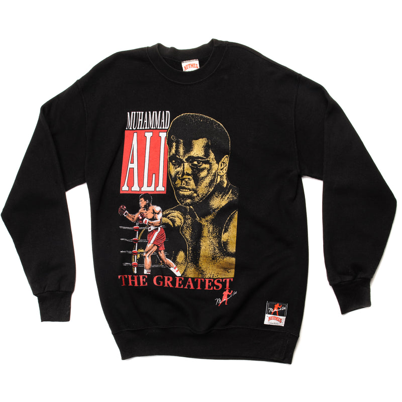 Vintage Muhammad Ali The Greatest Sweatshirt Size Large Made In USA. BLACK
