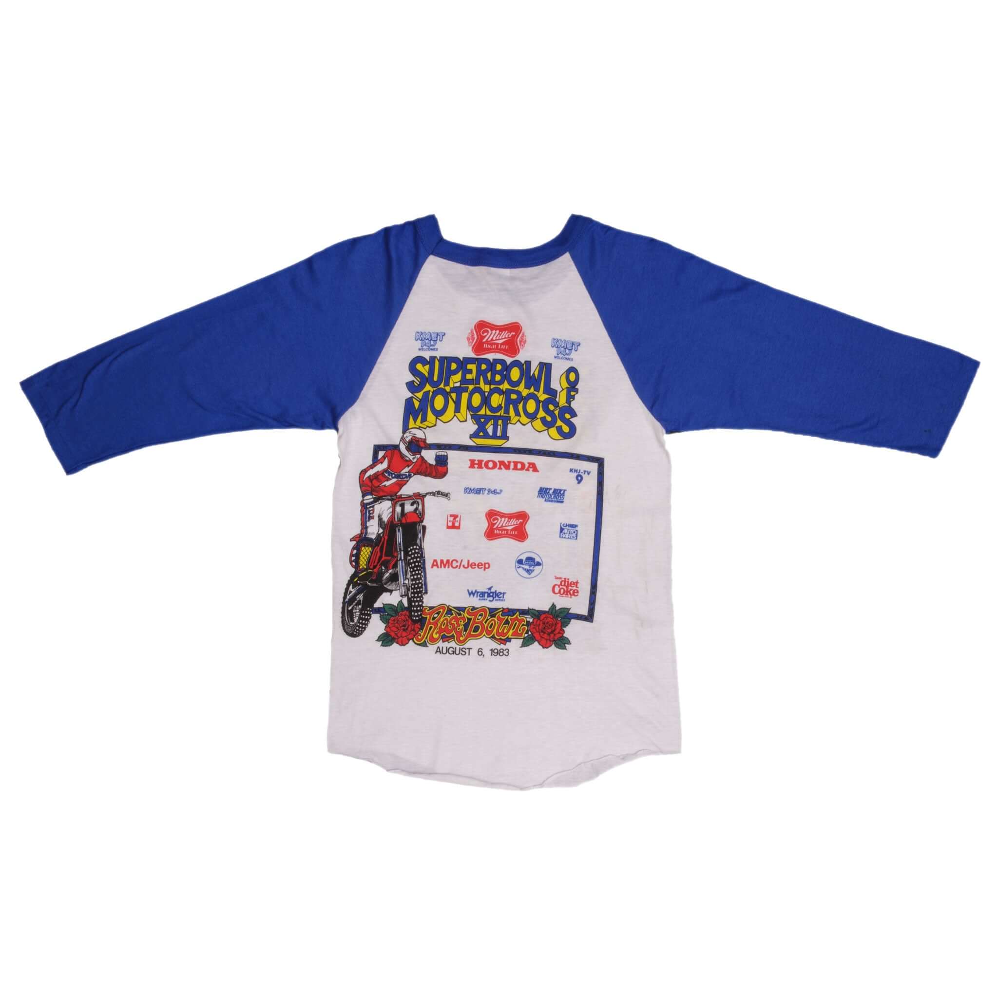 Vintage AMA Superbowl Of Motocross August 6, 1983 At The Rosebowl Passadena, California Tee Shirt Size XS