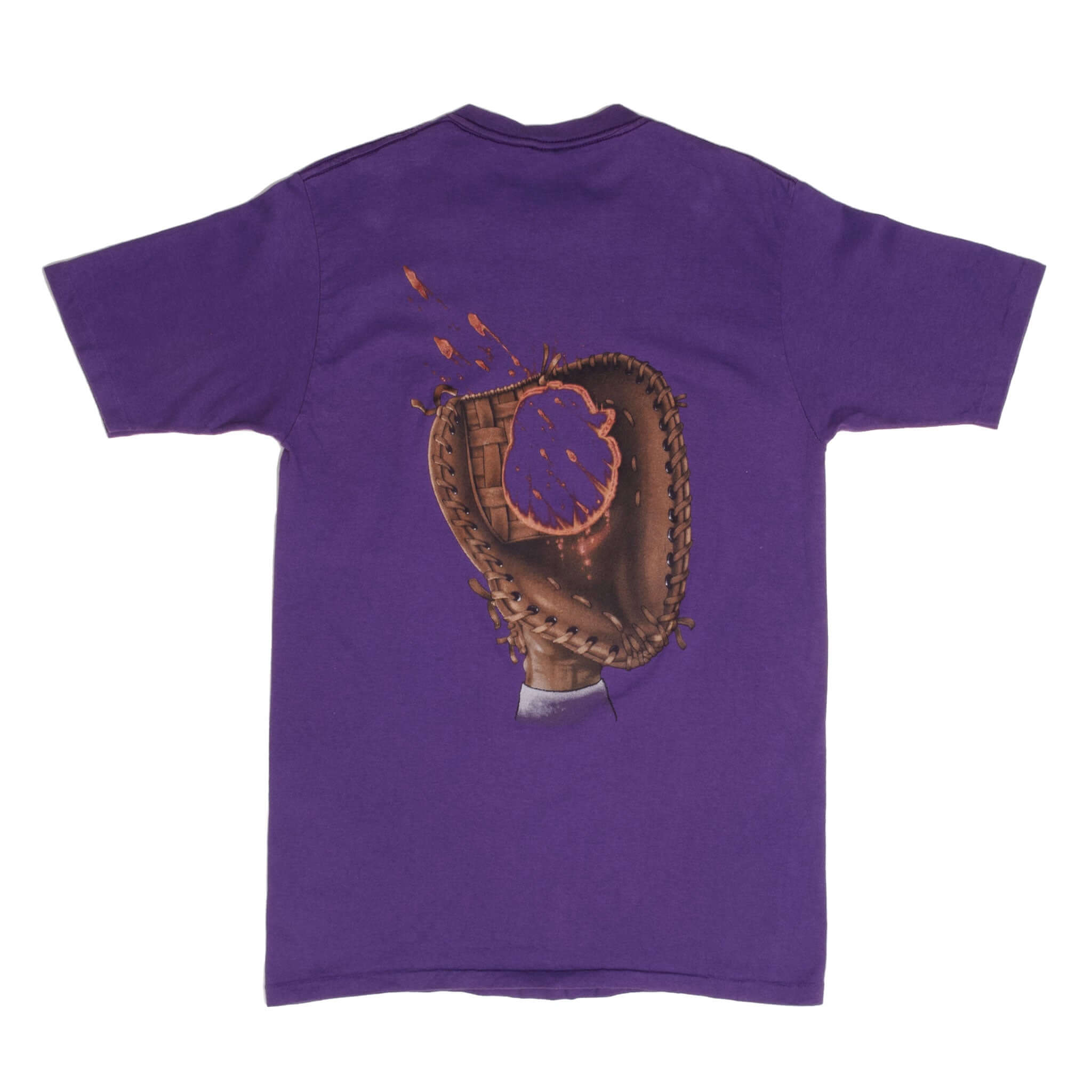 Vintage Purple MLB Colorado Rockies Tee Shirt 1994 Size Medium Made In USA With Single Stitch Sleeves 