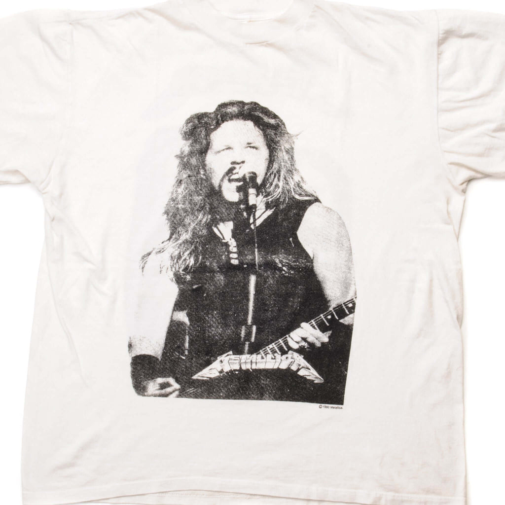 復古金屬色 T 卹 1990 大尺碼