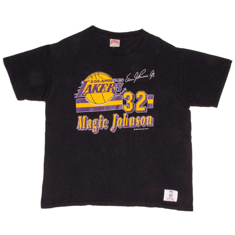 Vintage NBA Los Angeles Lakers Magic Johnson 1989 Tee Shirt Size XL Made In USA