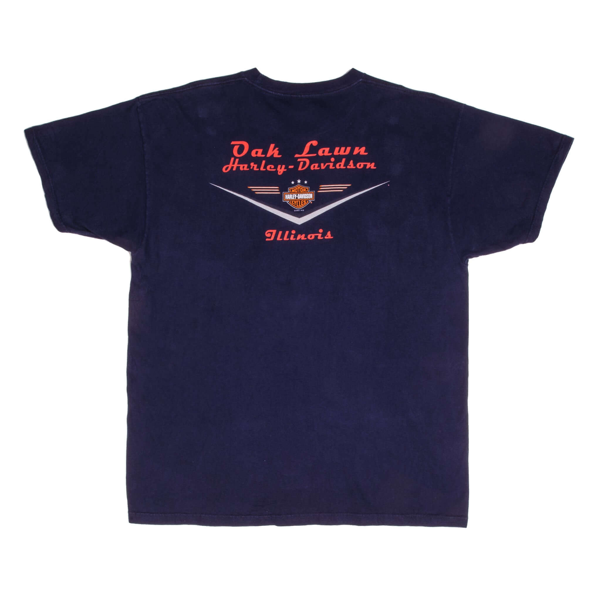 Vintage Harley Davidson Dragon Oak Lawn Illinois 2001 Tee Shirt Size XL Made In Usa 