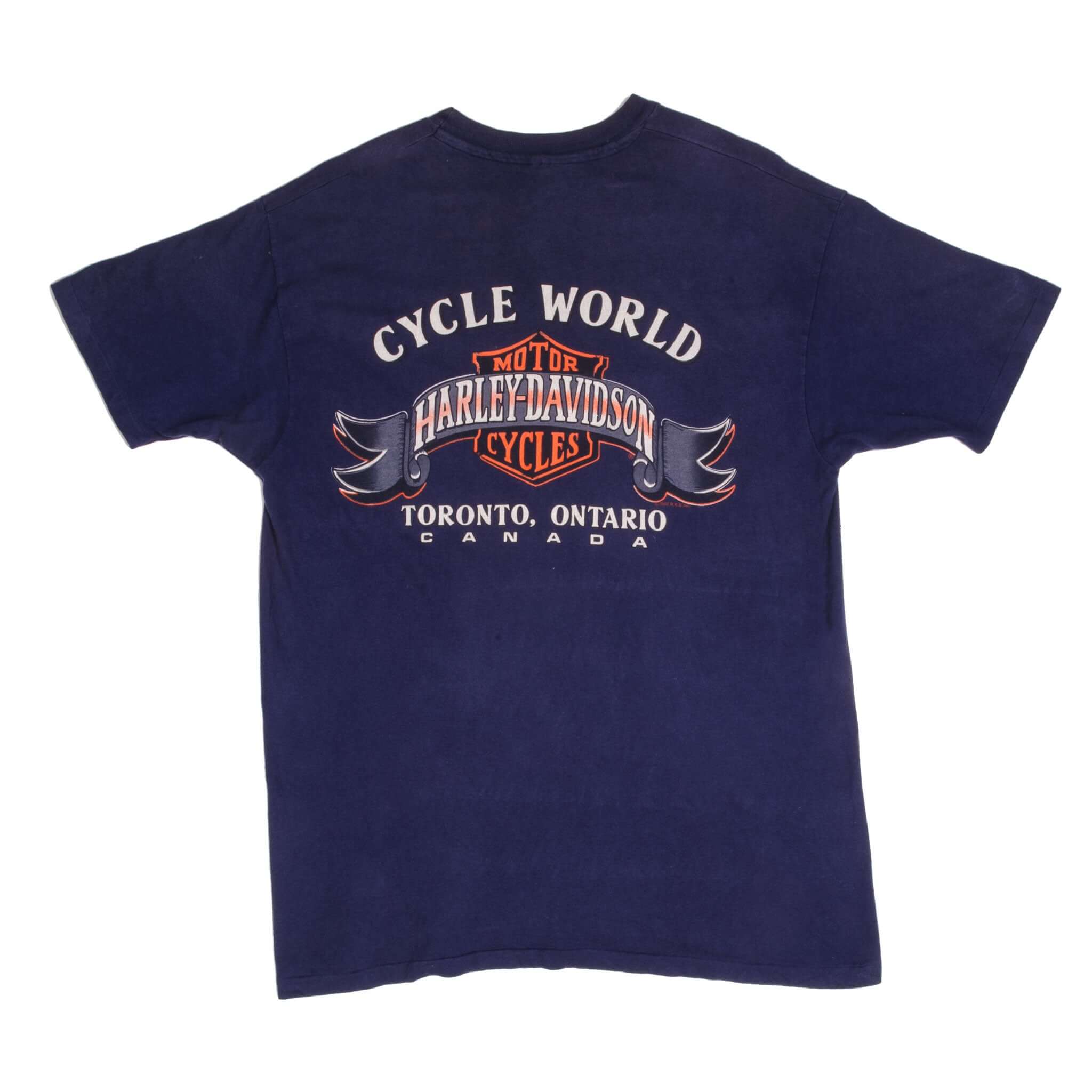 Vintage Harley Davidson Toronto, Canada 1987 Tee Shirt Size XL Made In Usa