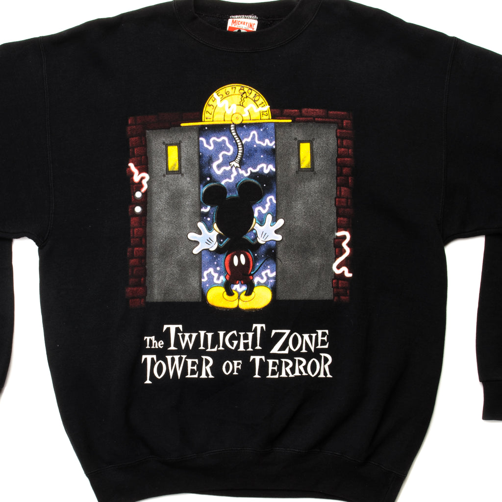 VINTAGE DISNEY WORLD THE TWILIGHT ZONE TOWER OF TERROR SWEATSHIRT SIZE LARGE MADE IN USA