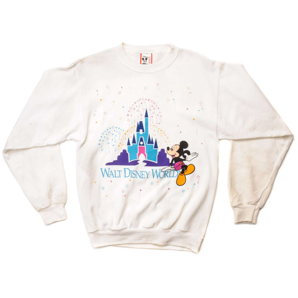 VINTAGE WALT DISNEY WORLD SWEATSHIRT SIZE MEDIUM MADE IN USA. WHITE