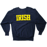 Vintage Champion Reverse Weave Irish Sweatshirt Early 1990S Size Large Made In USA. BLUE