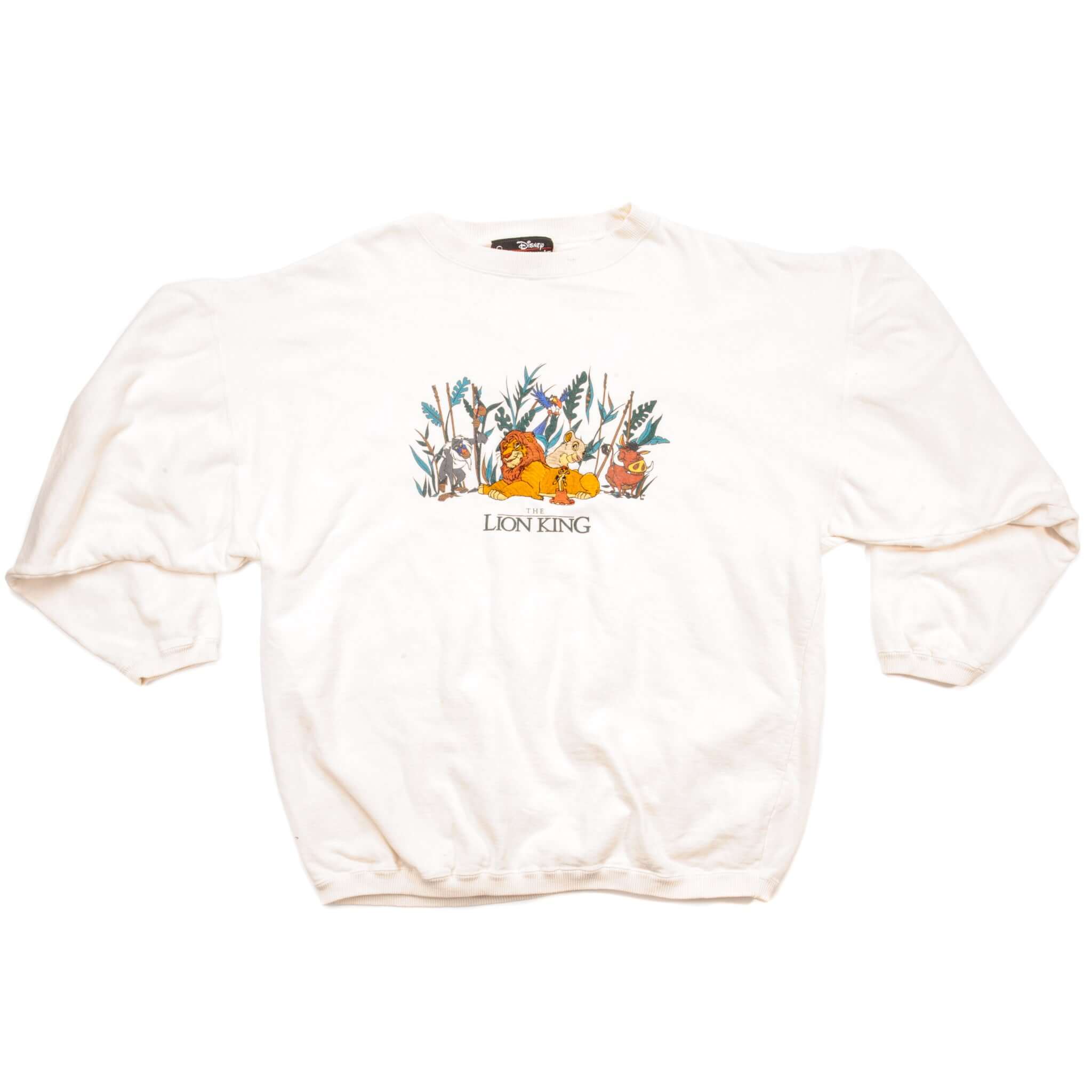 Vintage Disney The Lion King Sweatshirt 1990S Size Medium Made In USA. IVORY