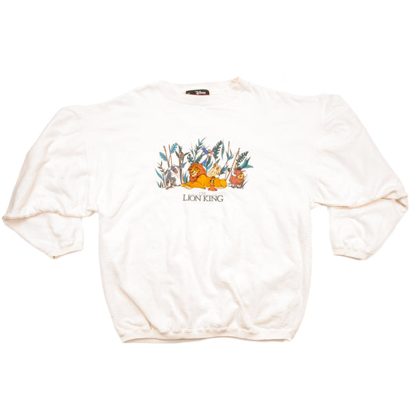 Vintage Disney The Lion King Sweatshirt 1990S Size Medium Made In USA. IVORY