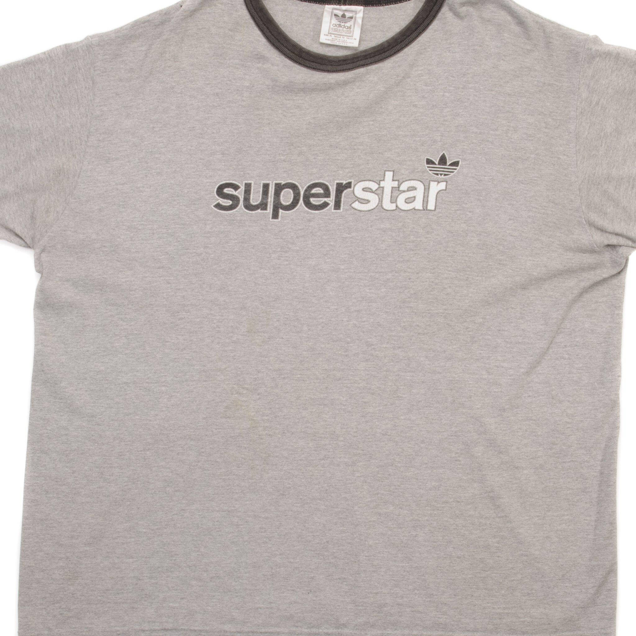 VINTAGE ADIDAS SUPERSTAR TEE SHIRT SIZE XL MADE IN USA