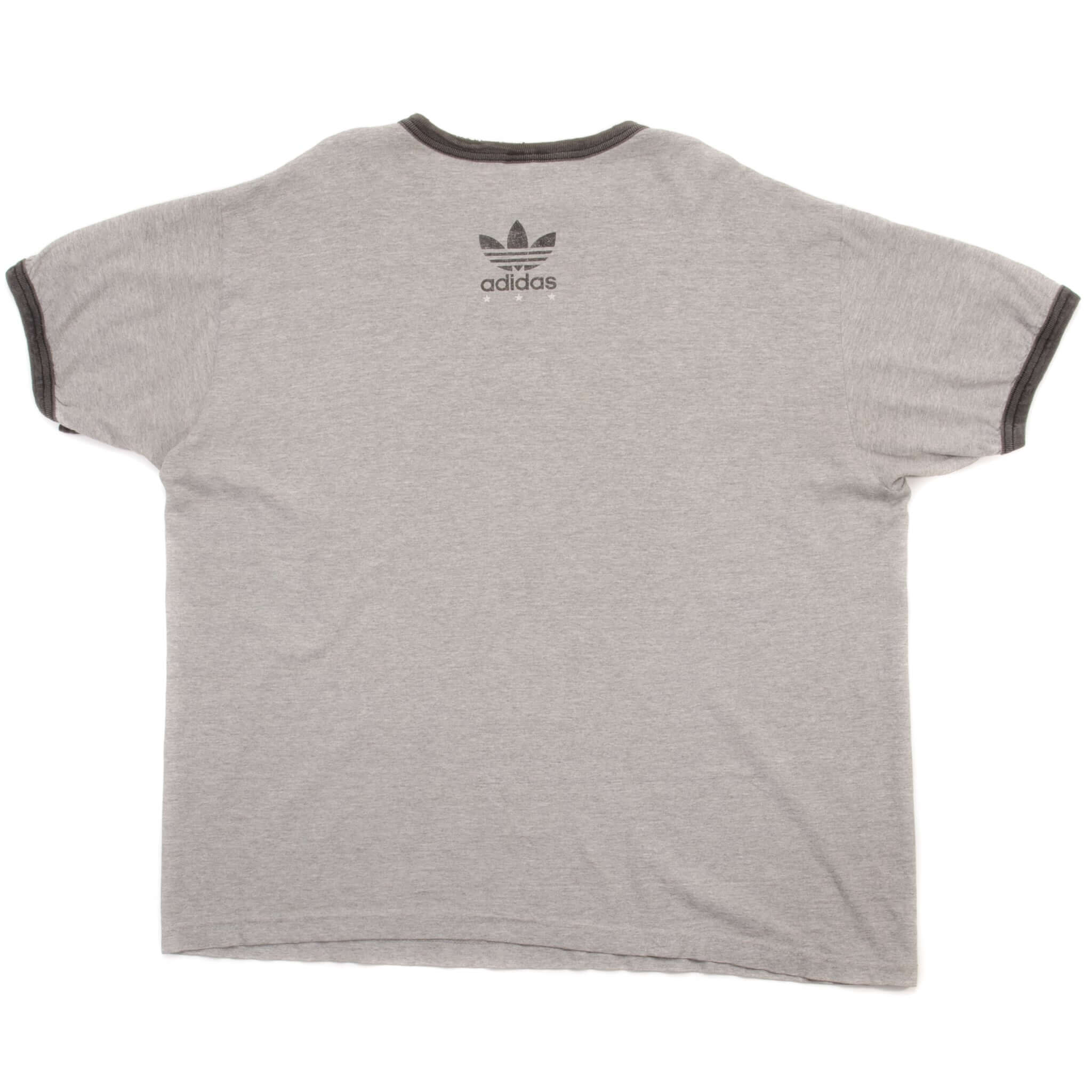 Vintage Adidas Superstar Tee Shirt Size XL Made In USA. GREY