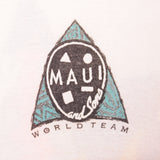 VINTAGE MAUI AND SONS WORLD TEAM SURF TEE SHIRT 1990 SIZE XL MADE IN USA