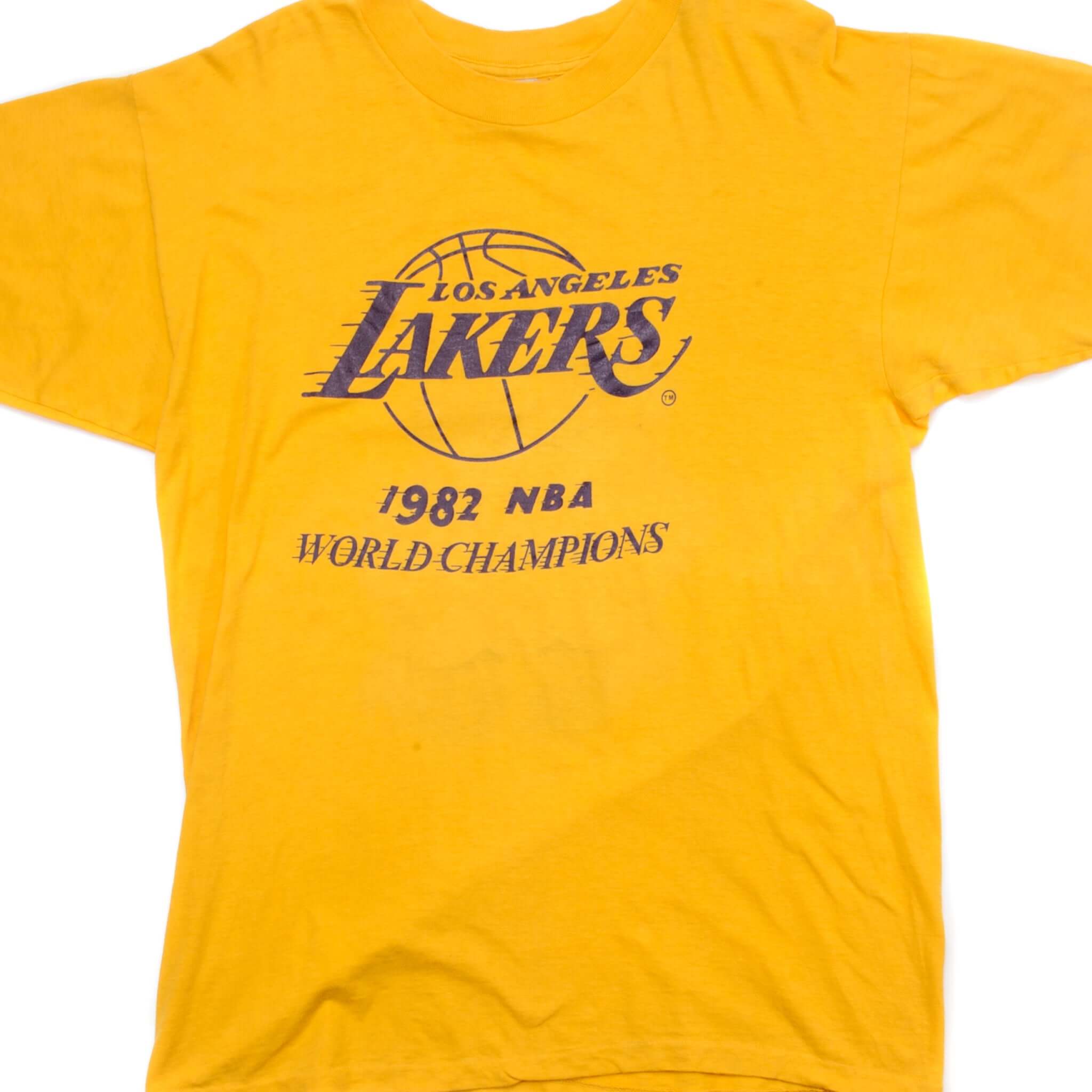 VINTAGE NBA LOS ANGELES LAKERS TEE SHIRT 1982 SIZE MEDIUM MADE IN USA