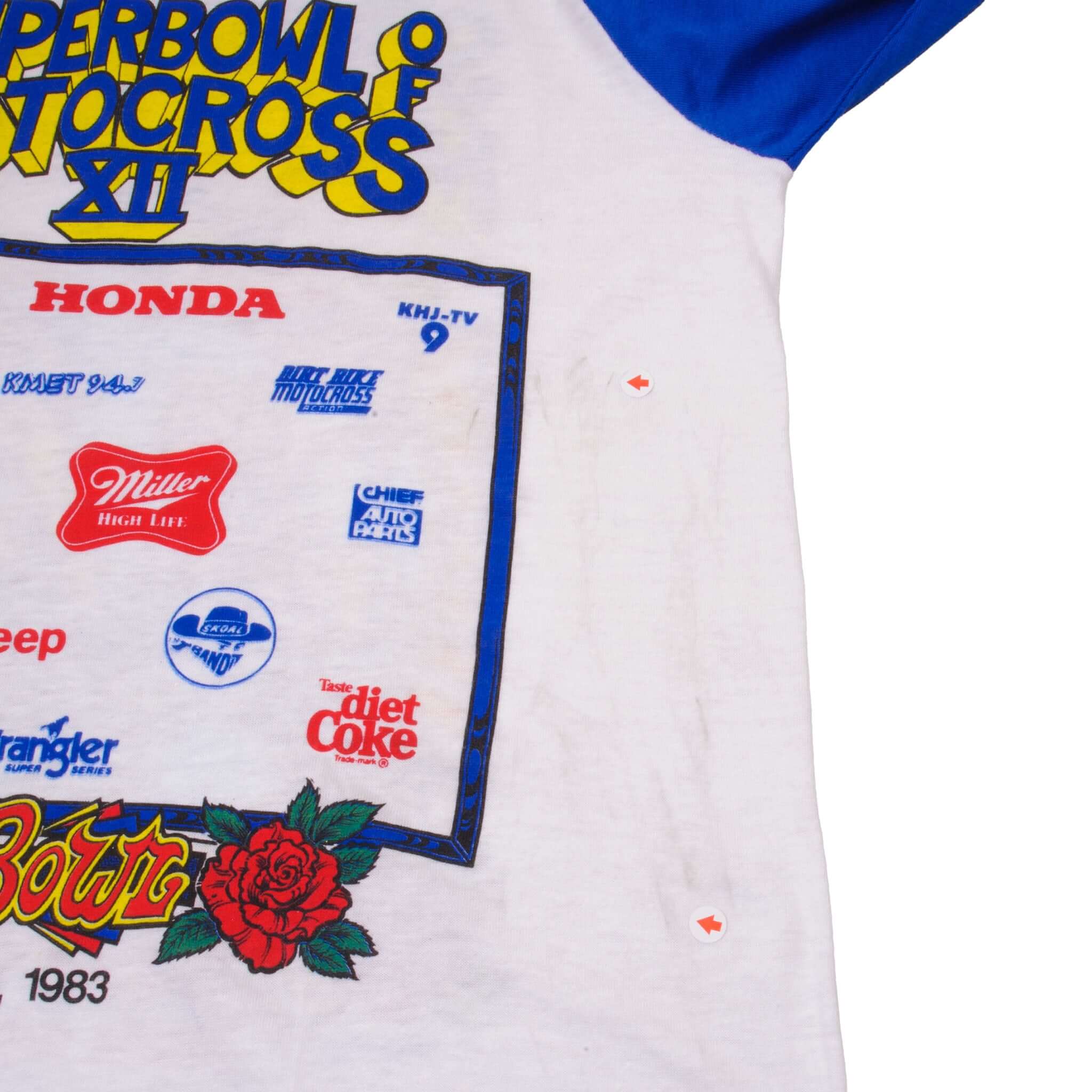 VINTAGE AMA SUPERBOWL OF MOTOCROSS 1983 ROSEBOWL TEE SHIRT SIZE XS