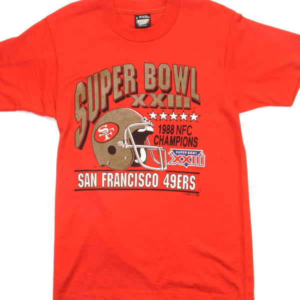 復古 NFL 舊金山 49 人隊 T 卹 1988 年 XS 碼美國製造 DEADSTOCK