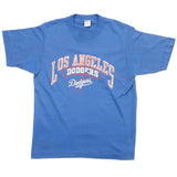 Vintage Champion MLB Los Angeles Dodgers Tee Shirt Size Medium Made In USA With Single Stitch Sleeves. BLUE