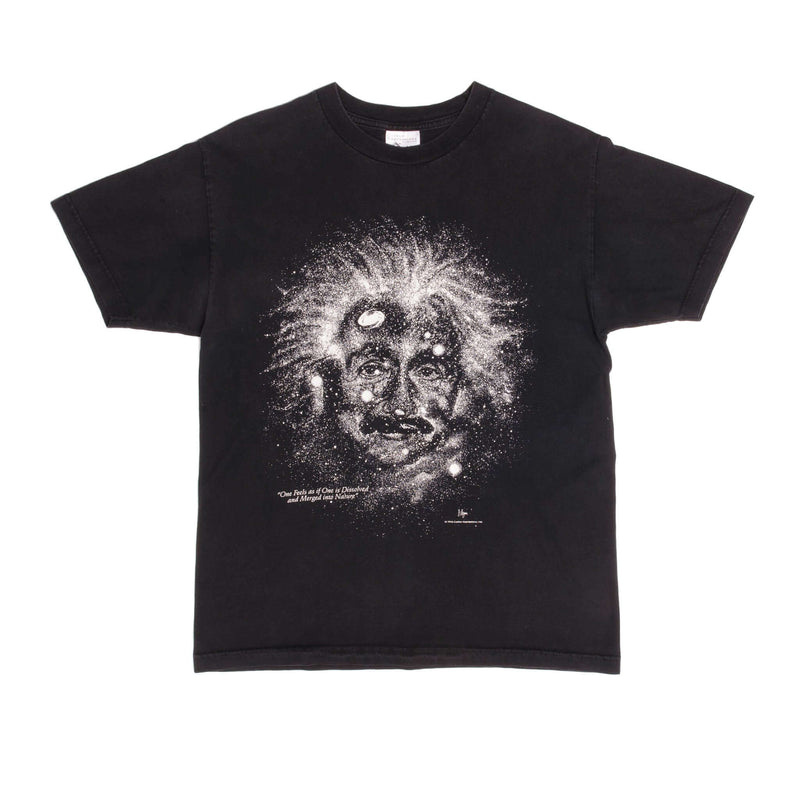 Vintage Albert Einstein One Feels As If One Is Dessolved And Marged Into Nature Cotton Expression Tee Shirt 1993 Size Medium