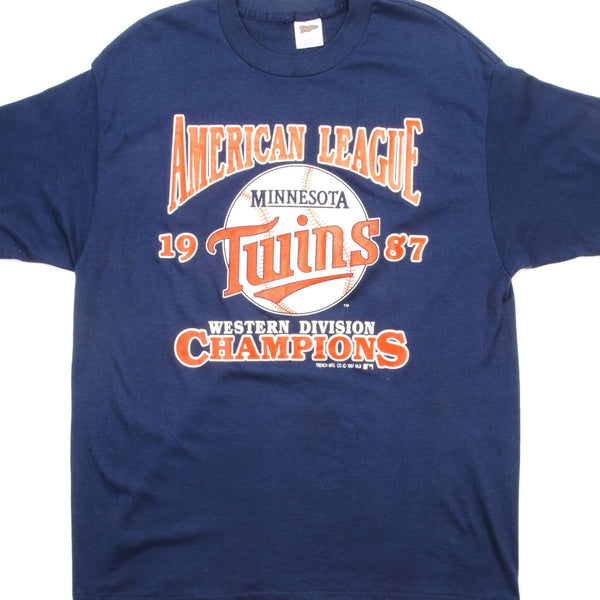 VINTAGE MLB MINNESOTA TWINS TEE SHIRT 1987 SIZE LARGE MADE IN USA